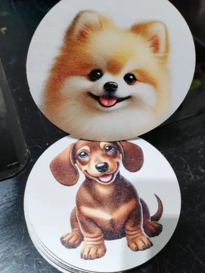 Posavasos con diseño de perros pintados - miniatura 3