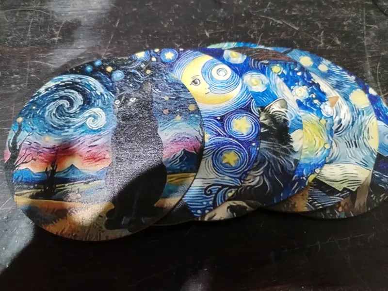 Posavasos con diseño de perros pintados - 6