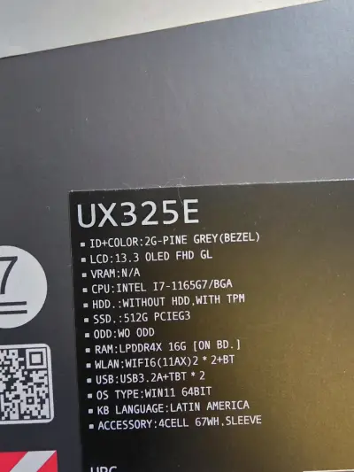 Laptop ASUS ZenBook con caja original - miniatura 3