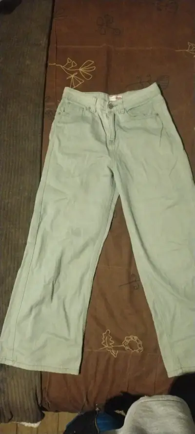 Jeans verde claro para niña - miniatura 1