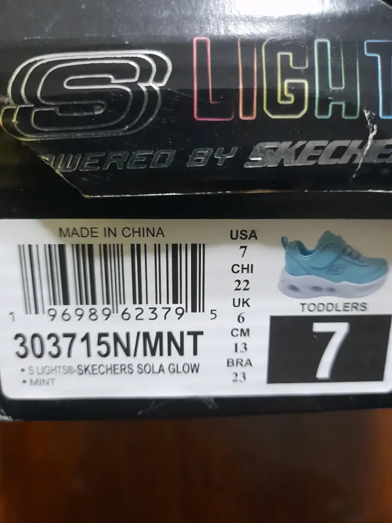 Zapatillas Skechers S Lights celestes para niños - 3