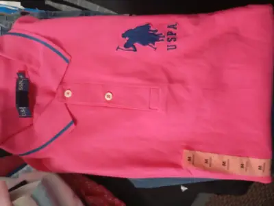 Polera polo USPA rosa para hombre - miniatura 1