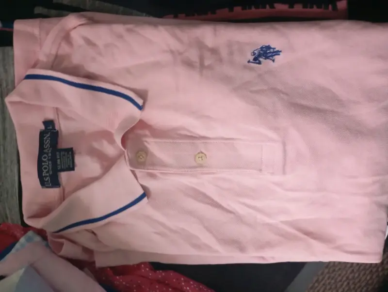 Polera polo USPA rosa para hombre - 2