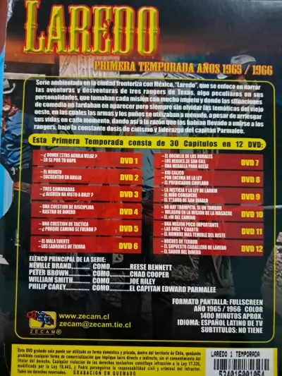 Serie Laredo Primera Temporada 12 DVDs - miniatura 2