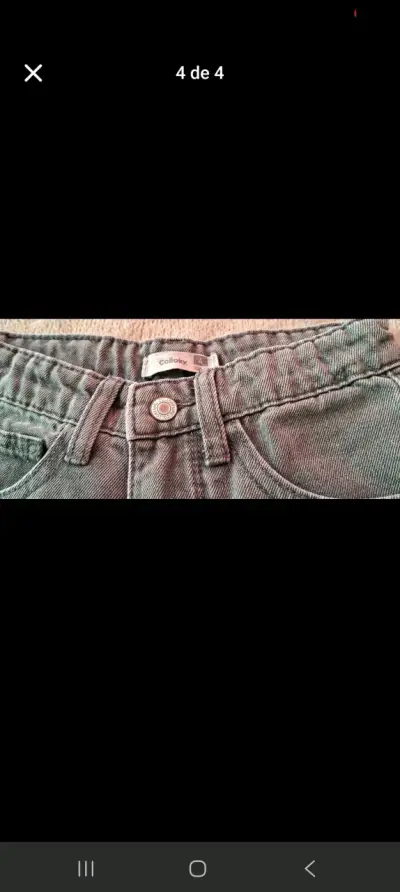 Jeans de mezclilla gris de niña - miniatura 2