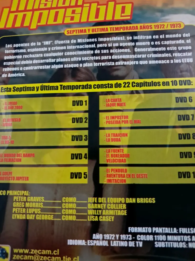 Colección DVD Misión Imposible Temporada 7 - 2