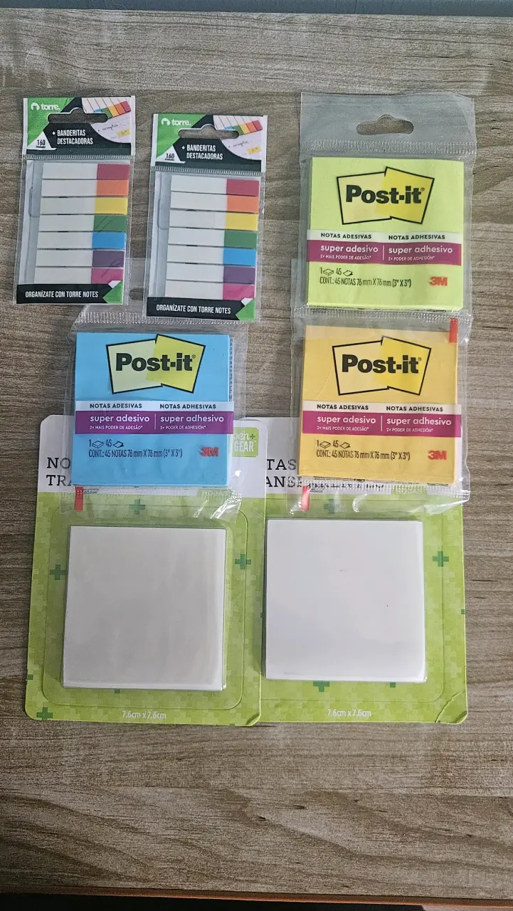 Set de notas adhesivas y banderitas Torre y Post-it