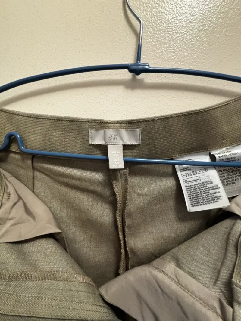 Pantalones de vestir beige para mujer - 2