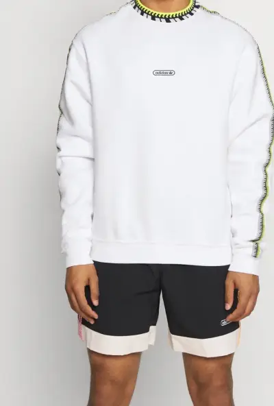 Polerón Adidas blanco con detalles neón - miniatura 3