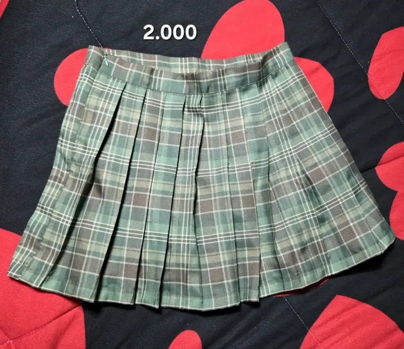 Falda escocesa a cuadros verde