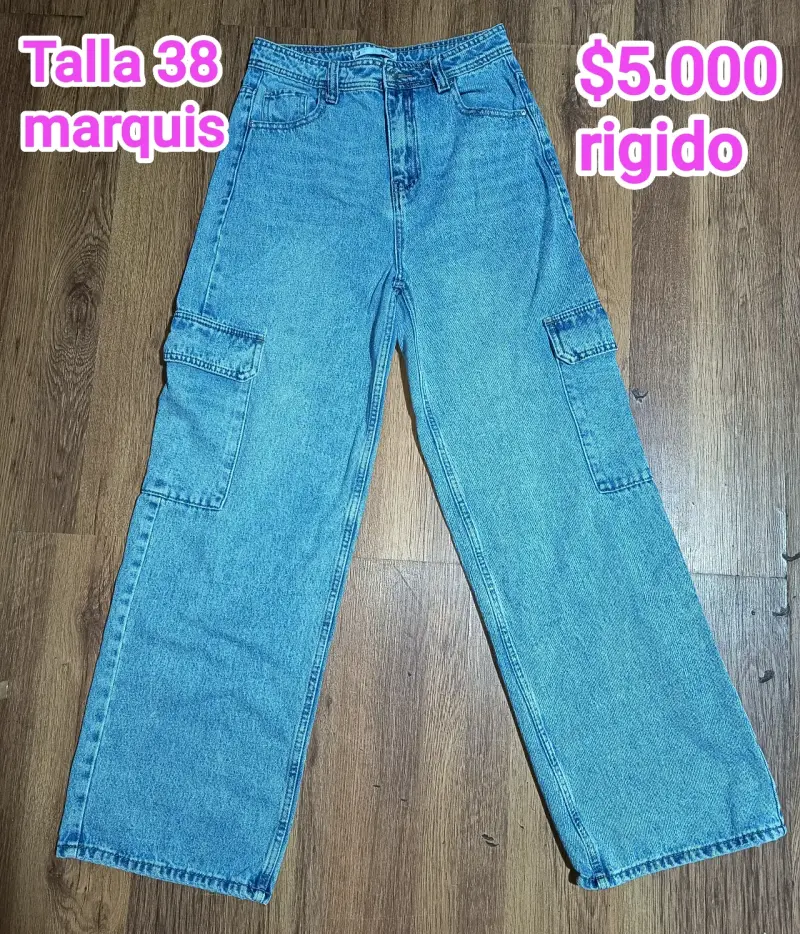 Jeans cargo rígidos talla 38 Marquis