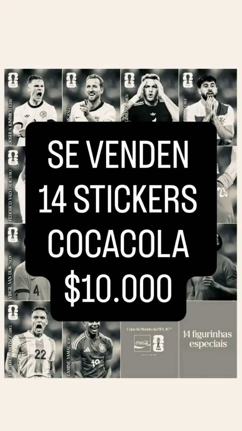 Set de 14 stickers Coca-Cola edición especial