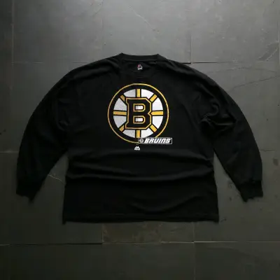 Polera negra Boston Bruins manga larga - miniatura 1