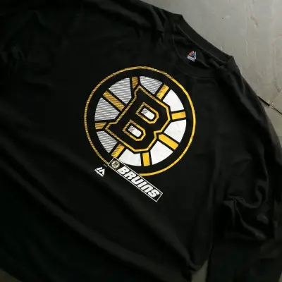 Polera negra Boston Bruins manga larga - miniatura 2