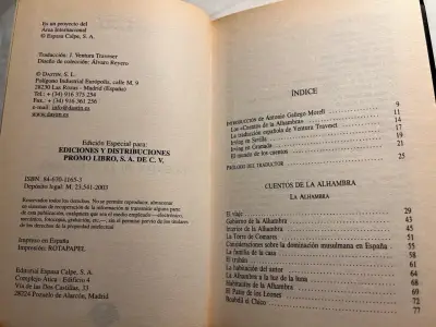 Libro 'Cuentos de la Alhambra' de Washington Irving - miniatura 2