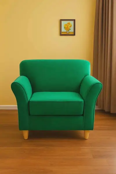 Sillón individual verde moderno - miniatura 1