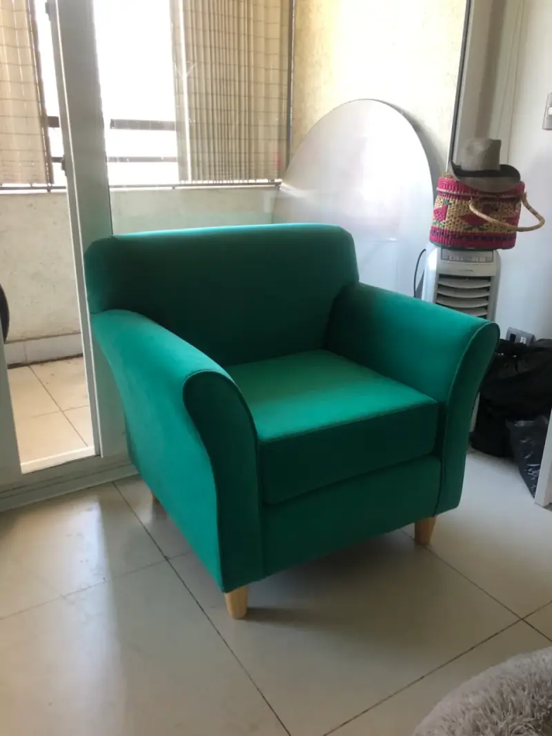 Sillón individual verde moderno - 4