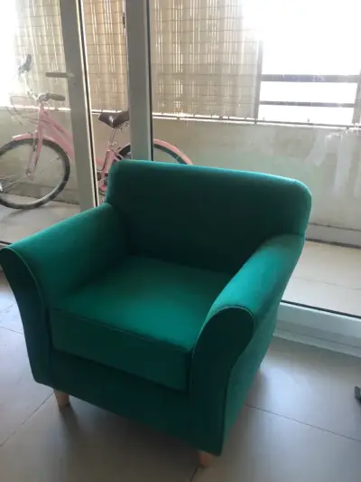 Sillón individual verde moderno - miniatura 6