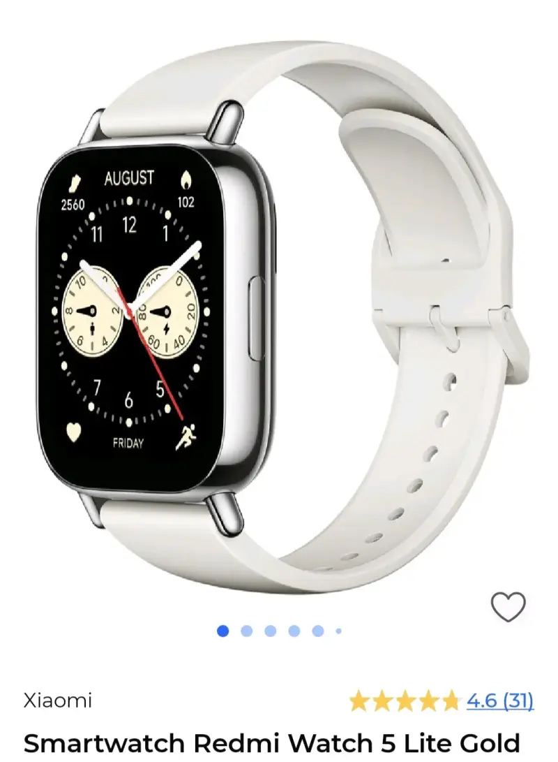 Smartwatch con correa beige - 4