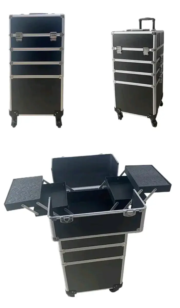 Maleta organizadora de maquillaje con ruedas - 3
