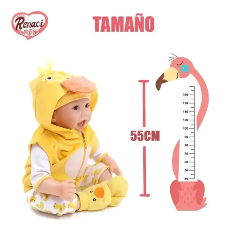 Muñeca bebé con accesorios de patito - 2