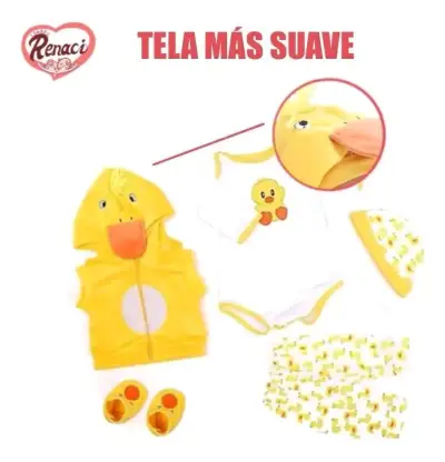 Muñeca bebé con accesorios de patito - miniatura 3