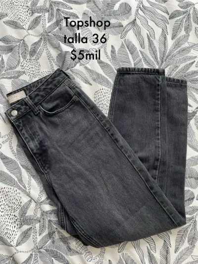Jeans Topshop talla 36 gris oscuro - miniatura 1