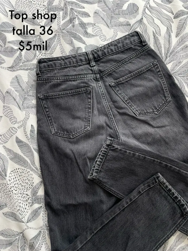 Jeans Topshop talla 36 gris oscuro - 2