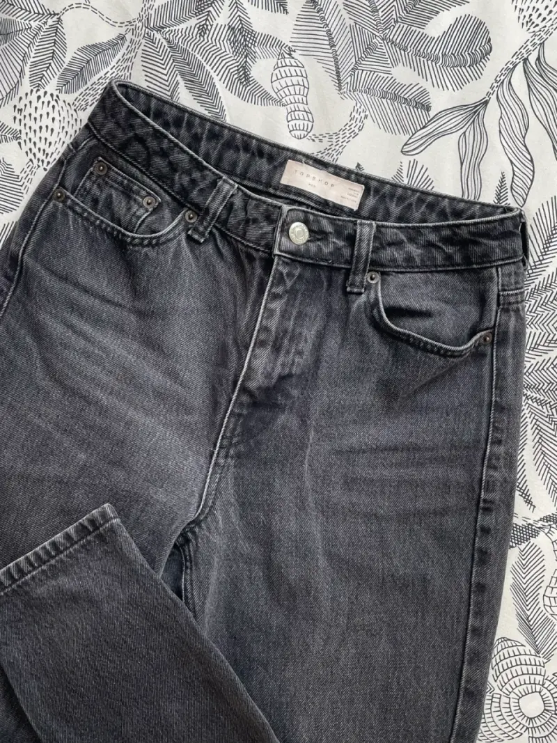 Jeans Topshop talla 36 gris oscuro - 3