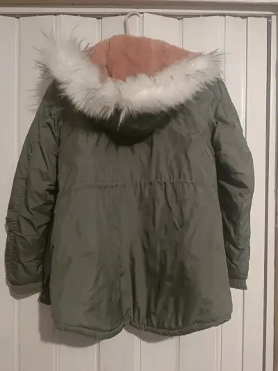 Parka verde con forro de chiporro - miniatura 3
