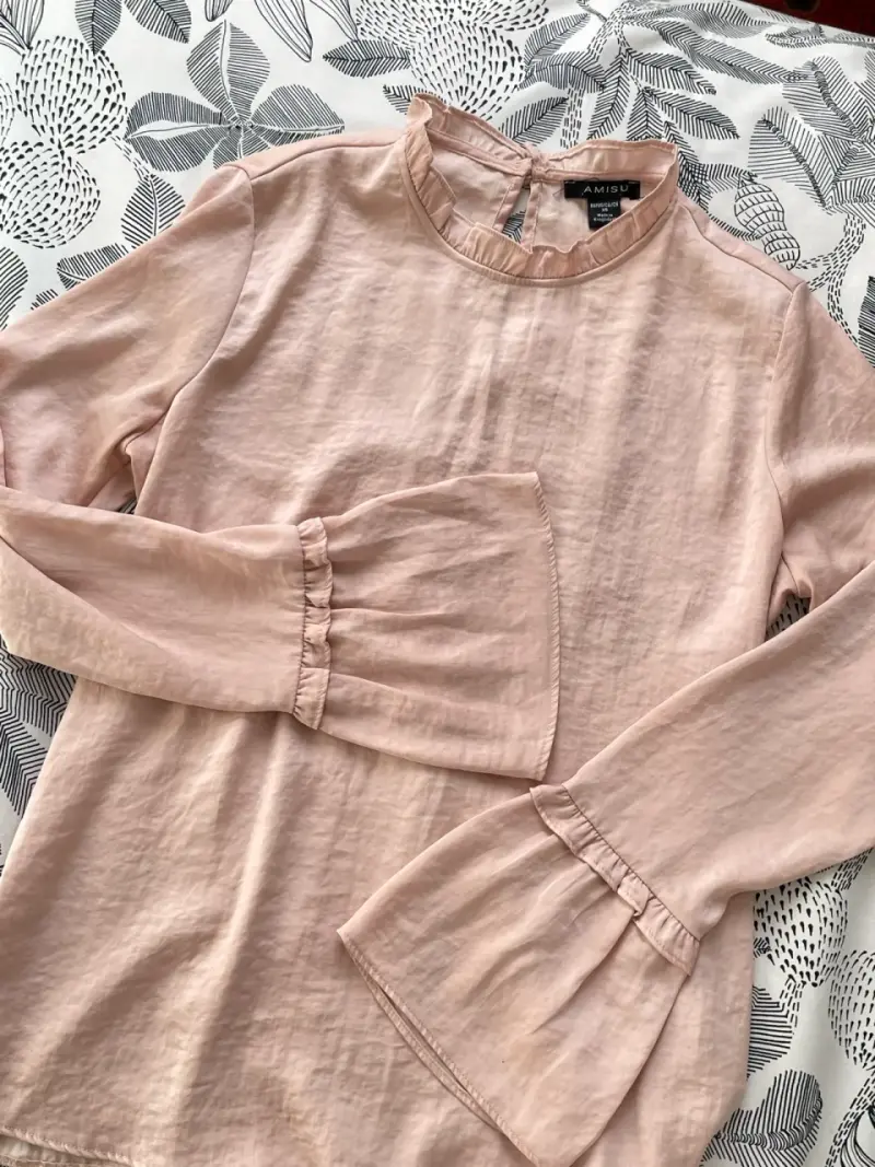 Blusa rosa manga larga Amisu - 2