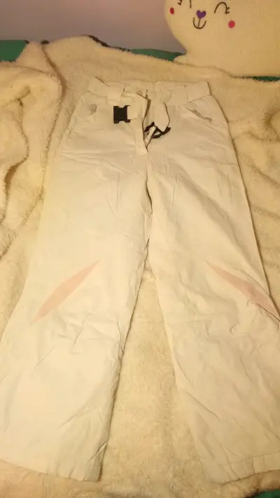 Pantalones de nieve blancos para niña - miniatura 1