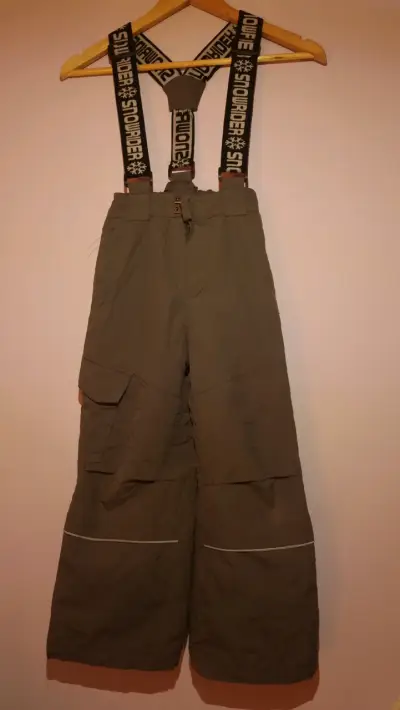 Pantalones de nieve gris, niño - miniatura 1