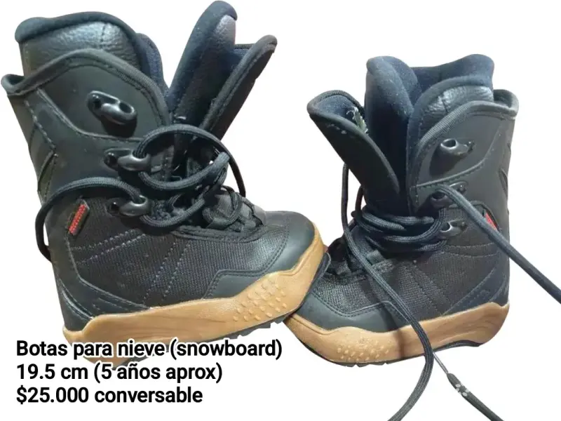 Botas de snowboard para niño 19.5 cm - 1
