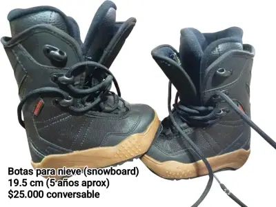 Botas de snowboard para niño 19.5 cm - miniatura 1