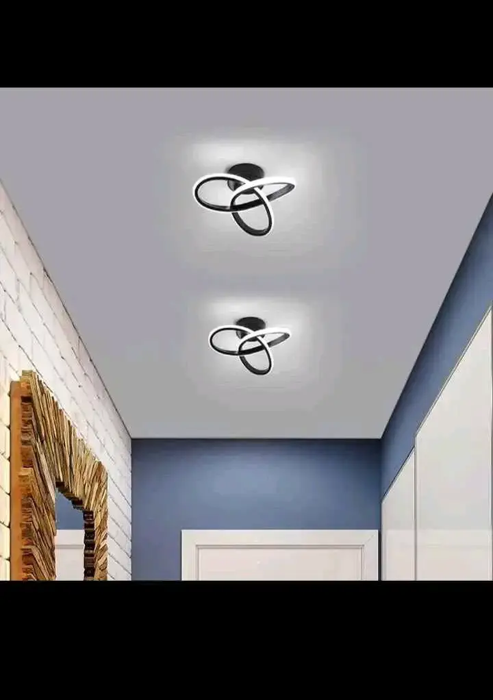 Lámpara de techo LED moderna negra y blanca - 6