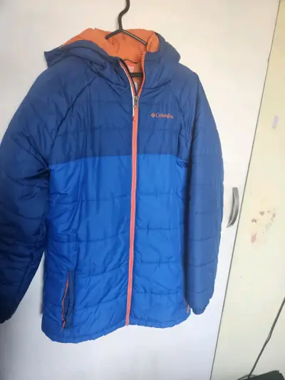 Chaqueta Columbia azul con capucha - miniatura 1