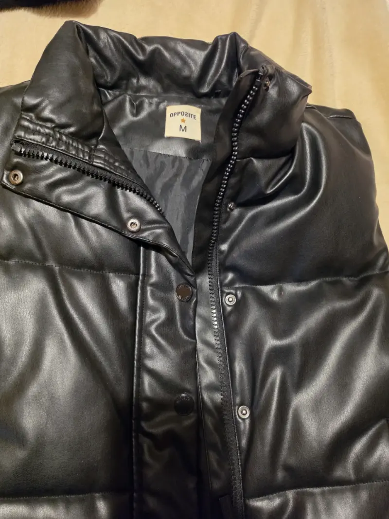 Chaleco acolchado negro para invierno - 2
