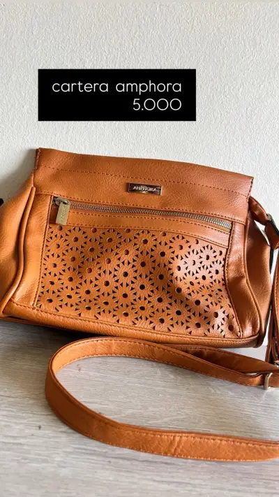 Cartera Amphora cuero sintético calado - miniatura 1