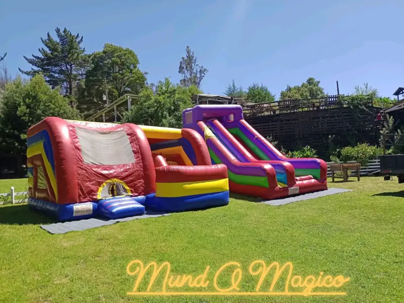 Tobogán inflable multicolor para niños - 4