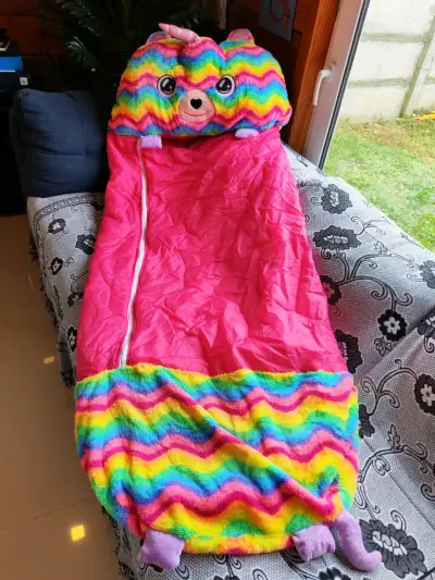 Saco de dormir infantil unicornio arcoíris - miniatura 1