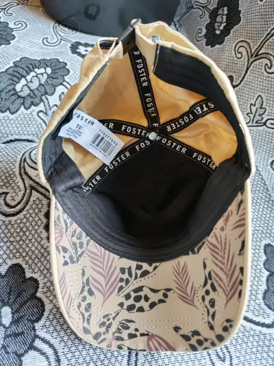 Gorra beige con logo Foster - miniatura 3