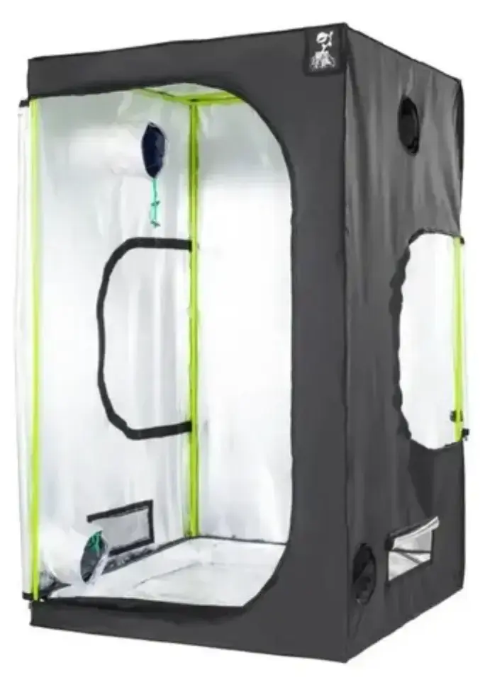 Carpa de cultivo interior negra con ventilación - 6