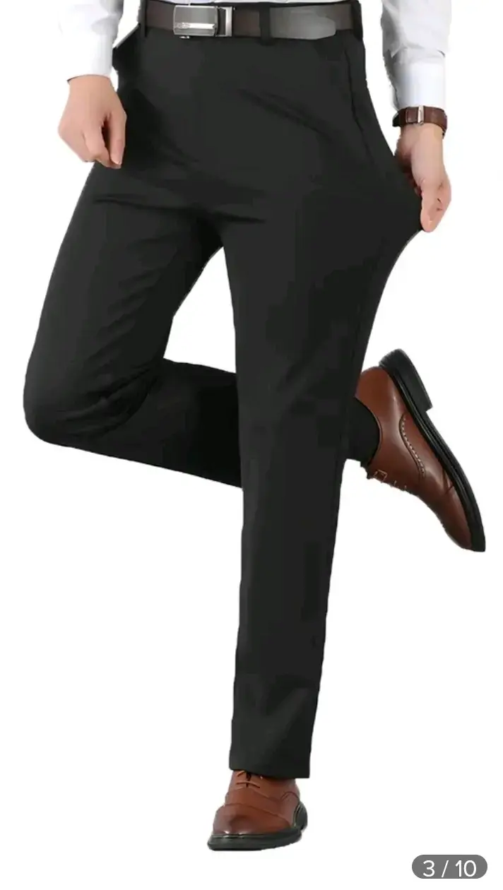 Pantalones de vestir negros para hombre