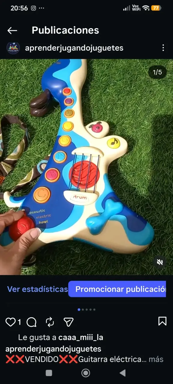 Guitarra eléctrica de juguete interactiva - 1