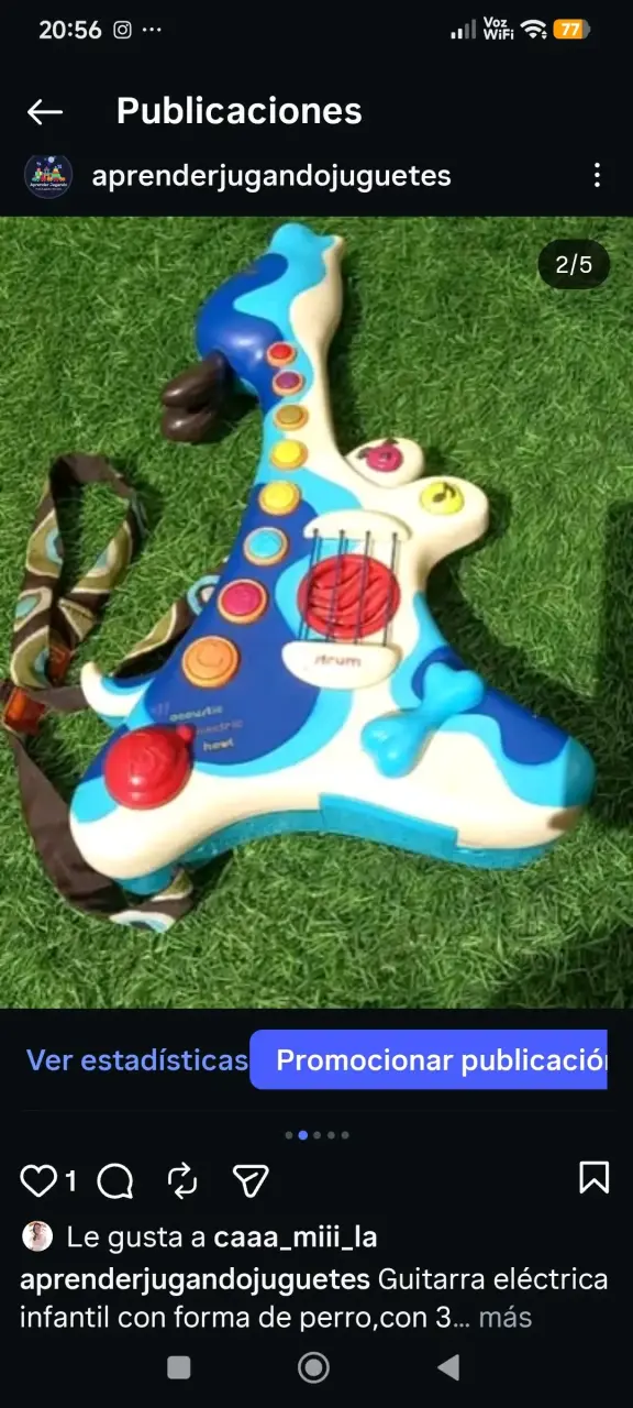 Guitarra eléctrica de juguete interactiva - 2
