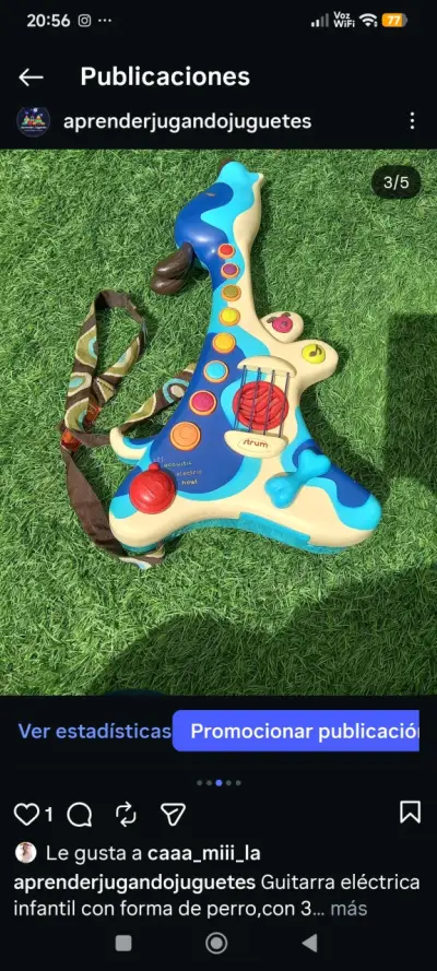 Guitarra eléctrica de juguete interactiva - miniatura 3