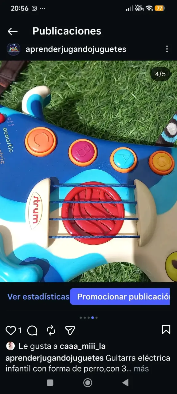 Guitarra eléctrica de juguete interactiva - 4