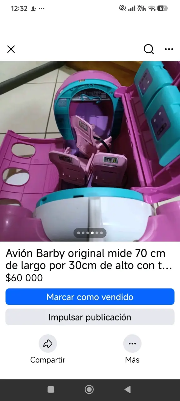 Avión Barbie original de juguete - 2