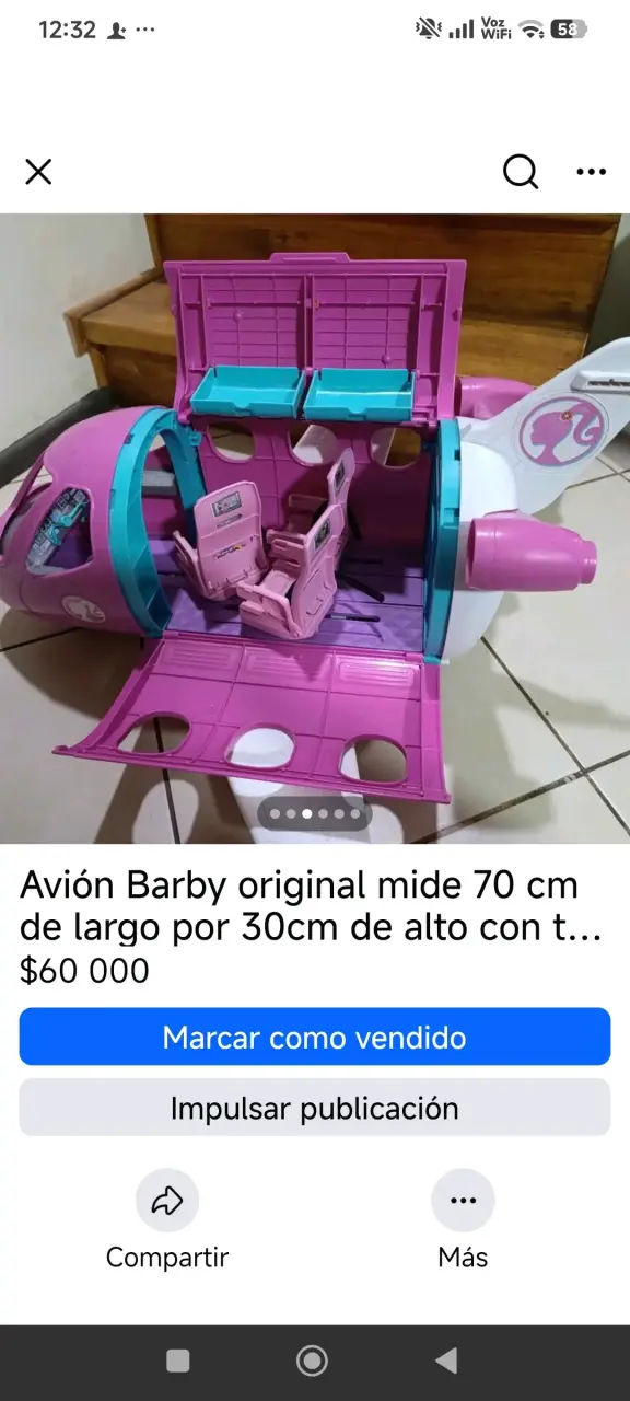 Avión Barbie original de juguete - 3